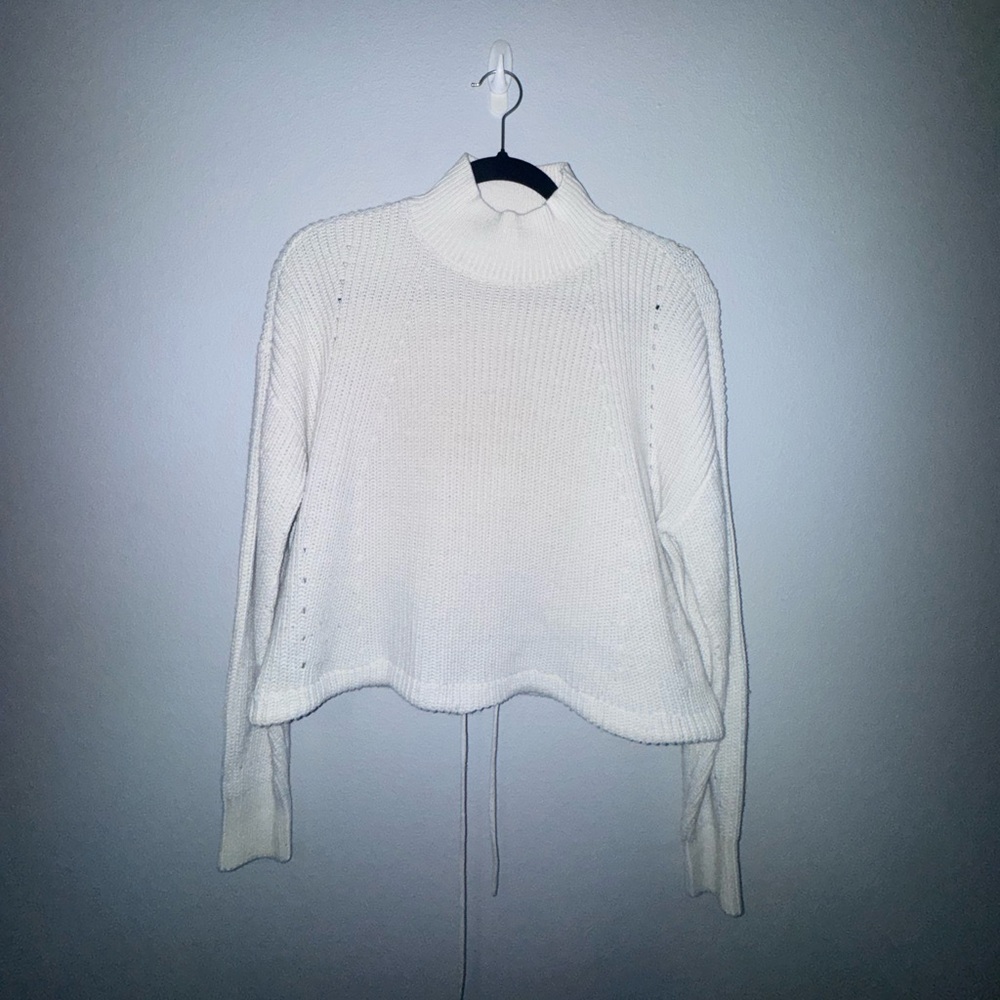 Cropped knit sweater
